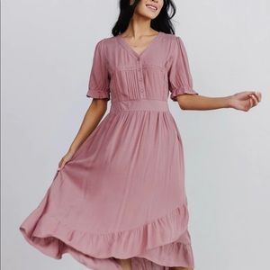 Baltic Born - Hannah Midi Dress | Dusty Mauve - M